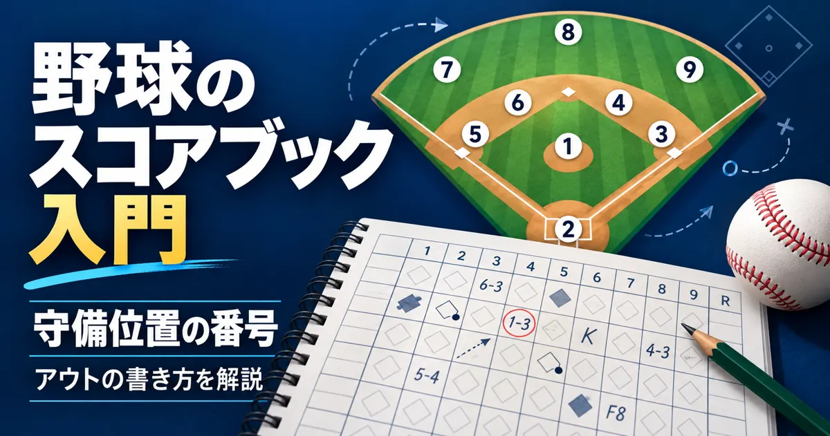 野球のスコアブック入門｜守備位置の番号とアウトの書き方をやさしく解説